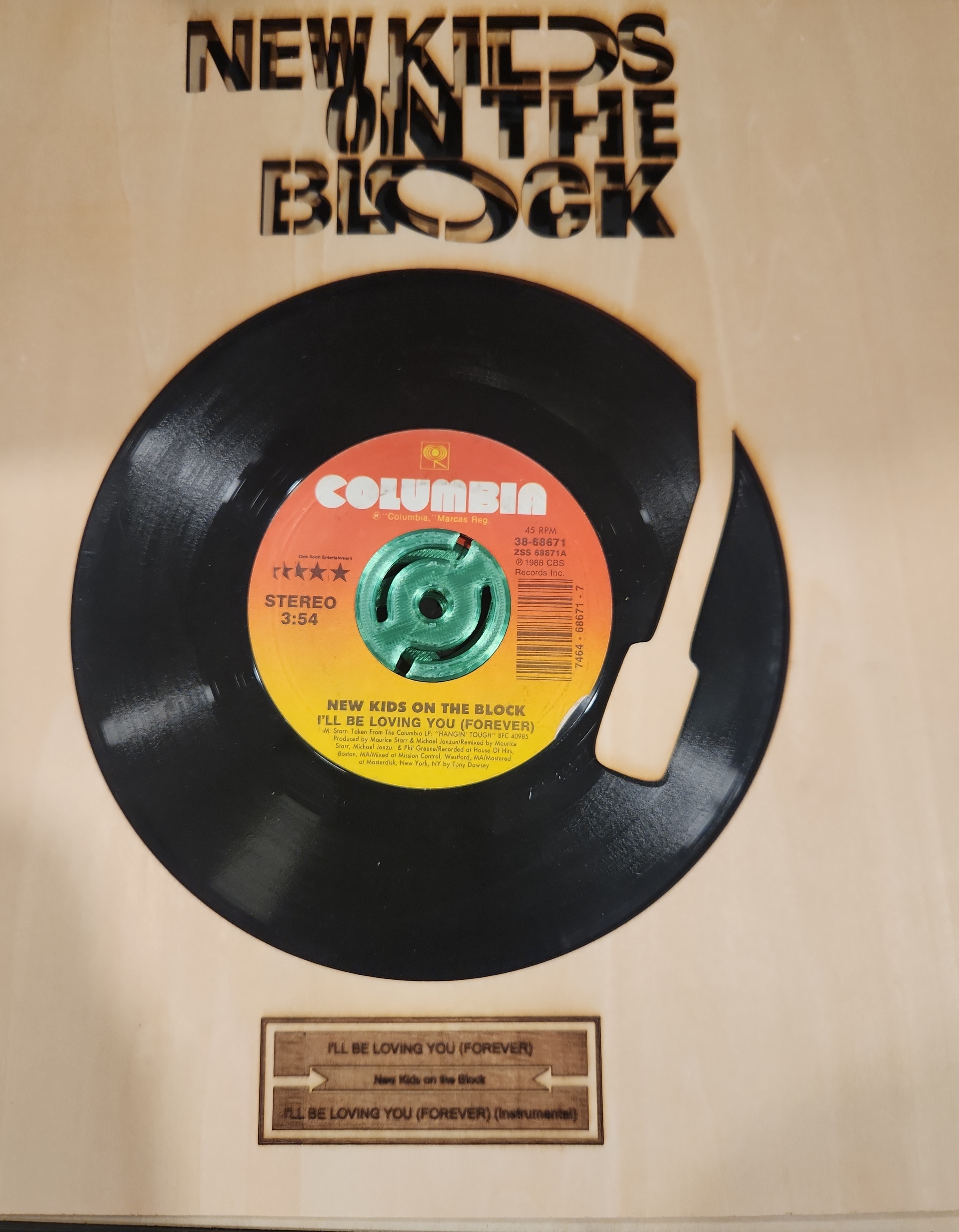 NKOTB I'll Be Loving You 45 record art