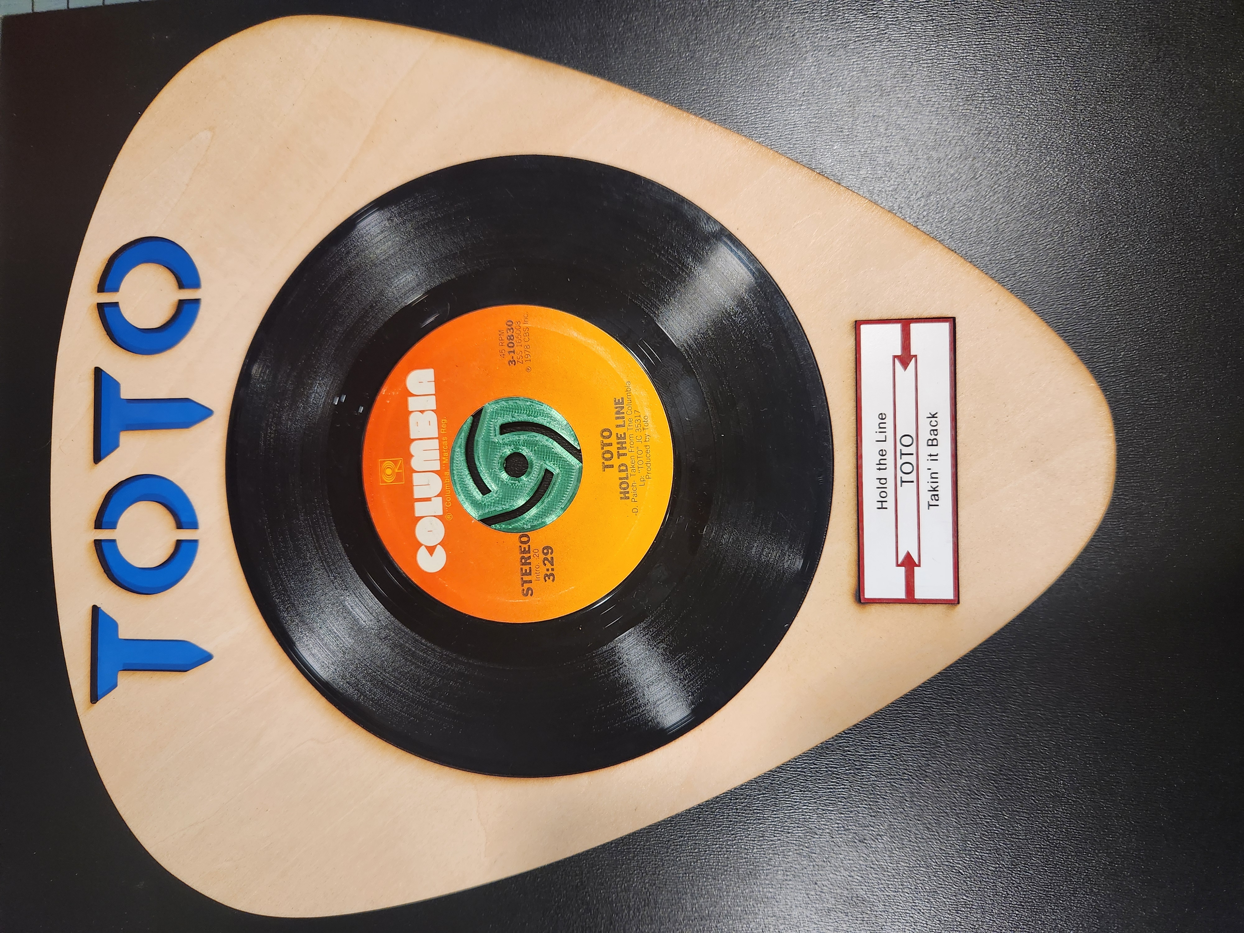 Toto Hold the Line real 45 record art