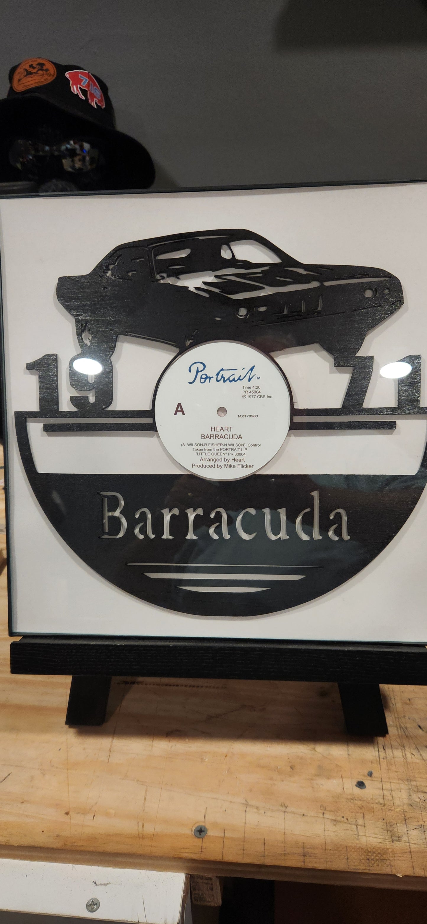 Faux Record Art - 1961 Plymouth Barracuda with Heart Barracuda record label